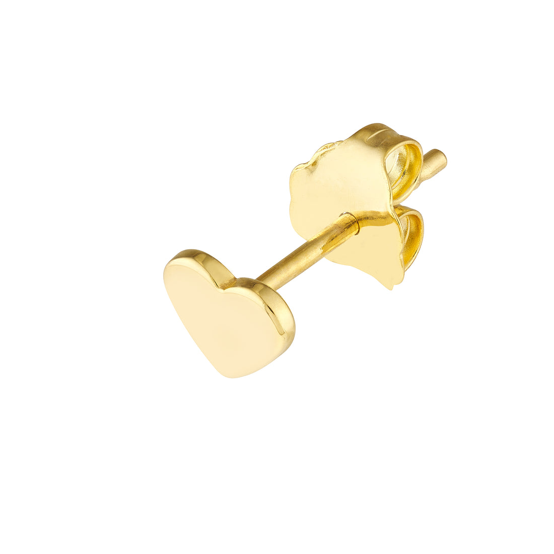 FLAT HEART STUD EARRINGS | 14K YELLOW GOLD | MF033176-14Y - Brownlee Jewelers