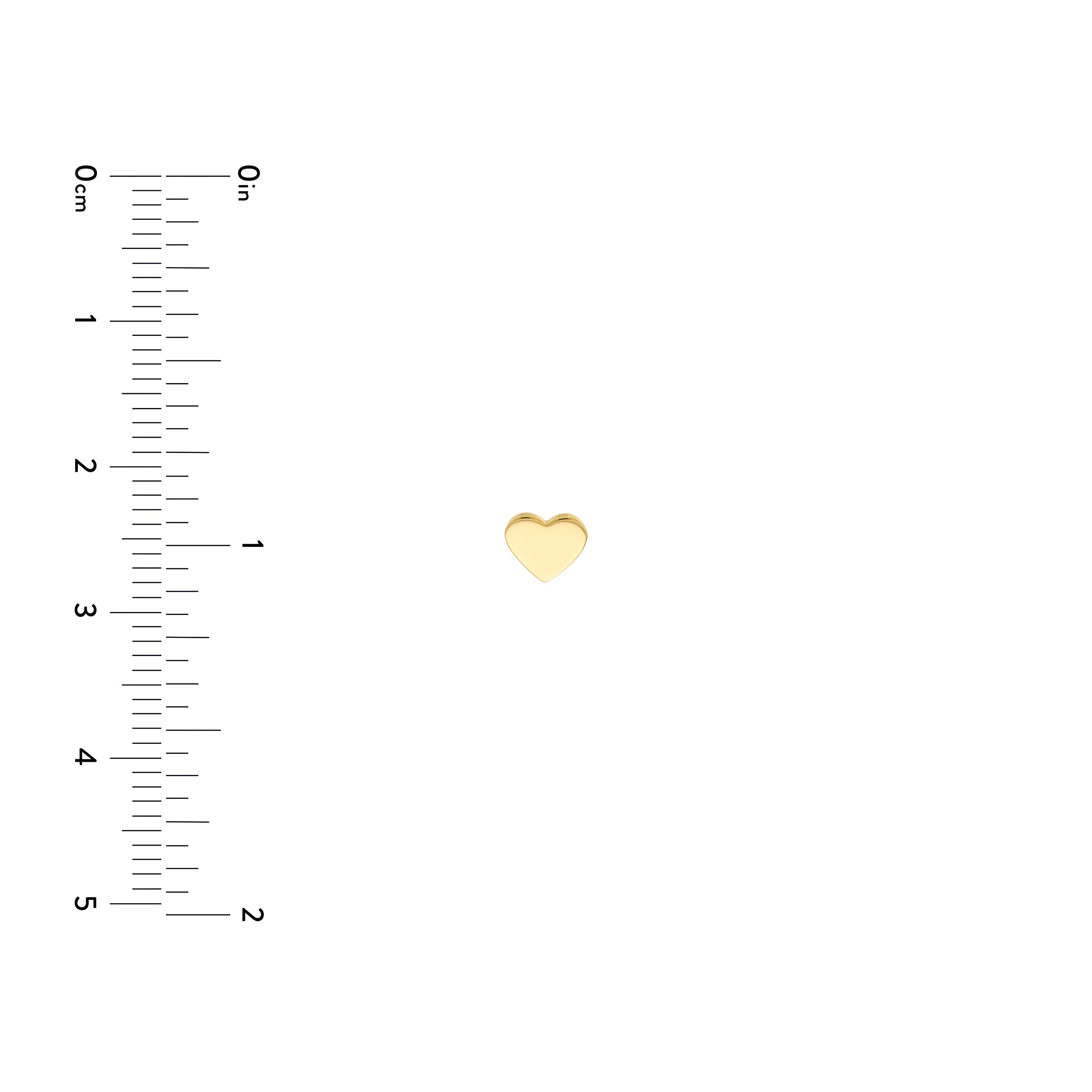 FLAT HEART STUD EARRINGS | 14K YELLOW GOLD | MF033176-14Y - Brownlee Jewelers