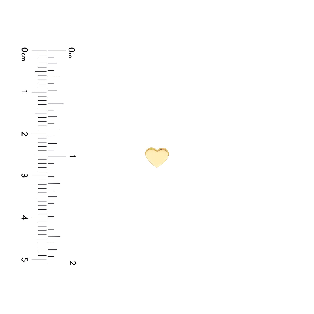 FLAT HEART STUD EARRINGS | 14K YELLOW GOLD | MF033176-14Y - Brownlee Jewelers