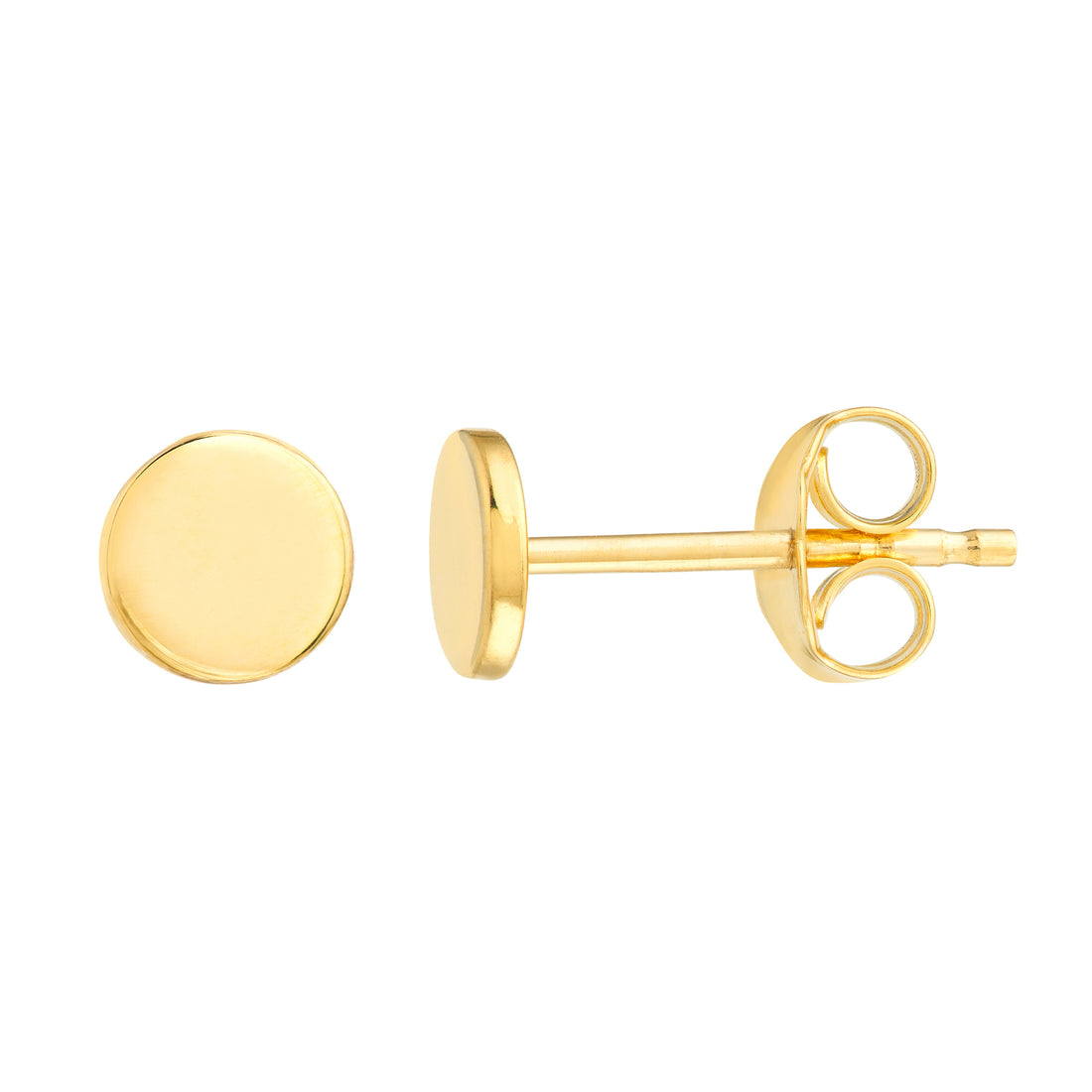 ROUND DISC STUD EARRINGS | 14K YELLOW GOLD | MF033182-14Y - Brownlee Jewelers