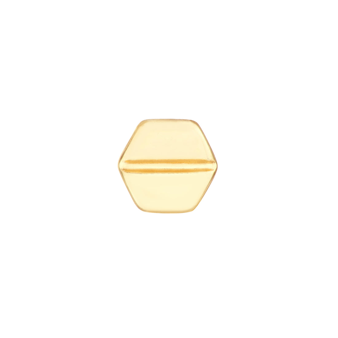 HEXAGON STUD EARRINGS | 14K YELLOW GOLD | MF033317-14Y - Brownlee Jewelers