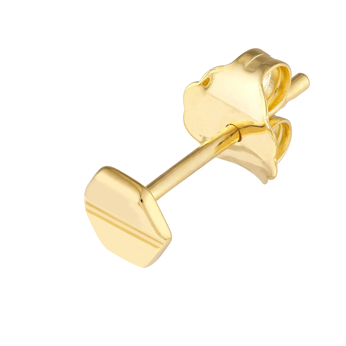 HEXAGON STUD EARRINGS | 14K YELLOW GOLD | MF033317-14Y - Brownlee Jewelers