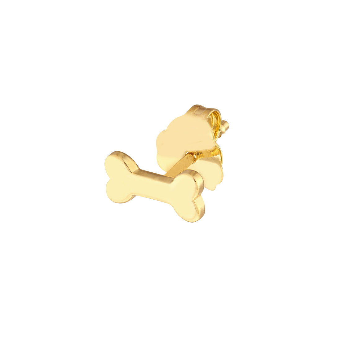 DOG BONE STUD EARRINGS | 14K YELLOW GOLD | MF033443-14Y - Brownlee Jewelers