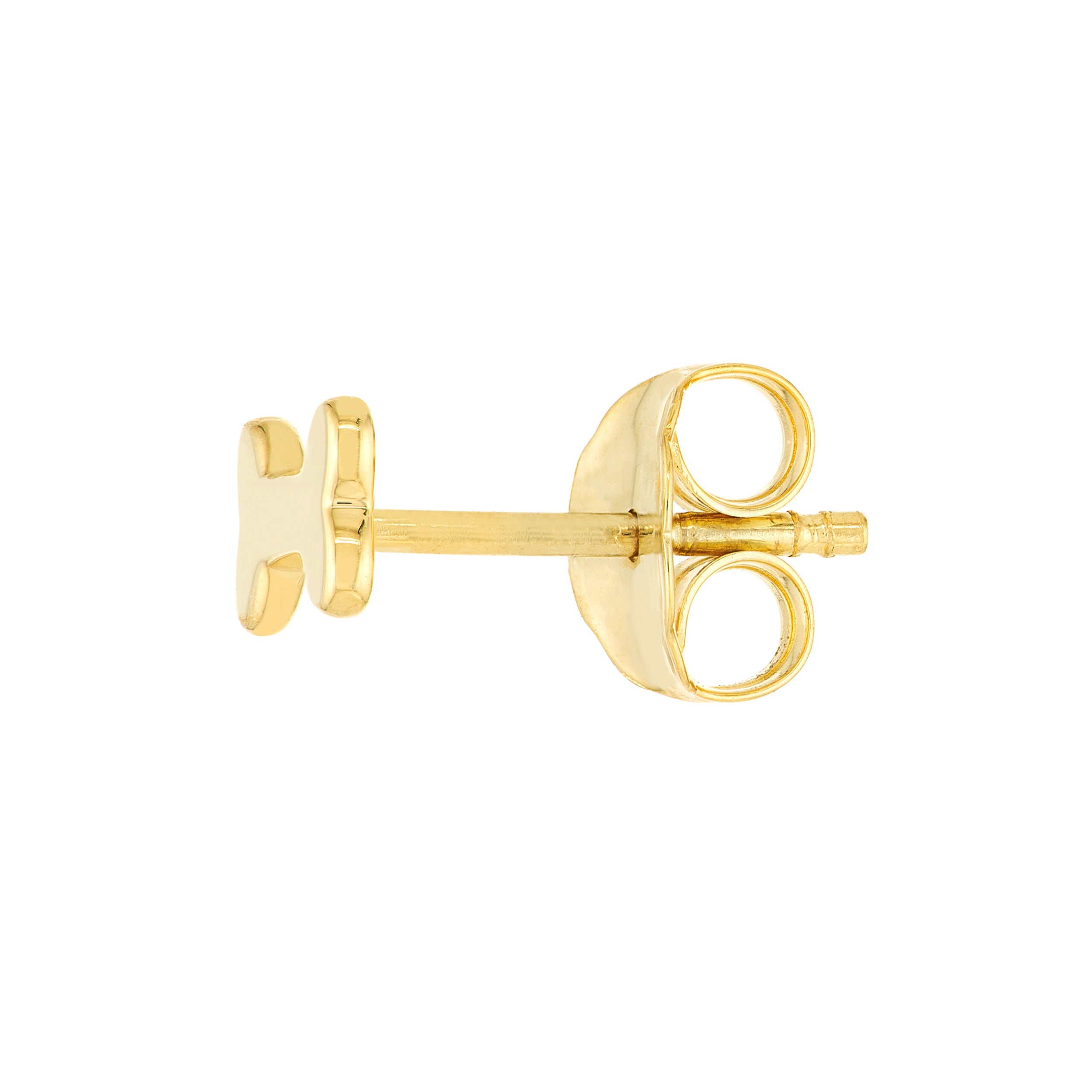 DOG BONE STUD EARRINGS | 14K YELLOW GOLD | MF033443-14Y - Brownlee Jewelers