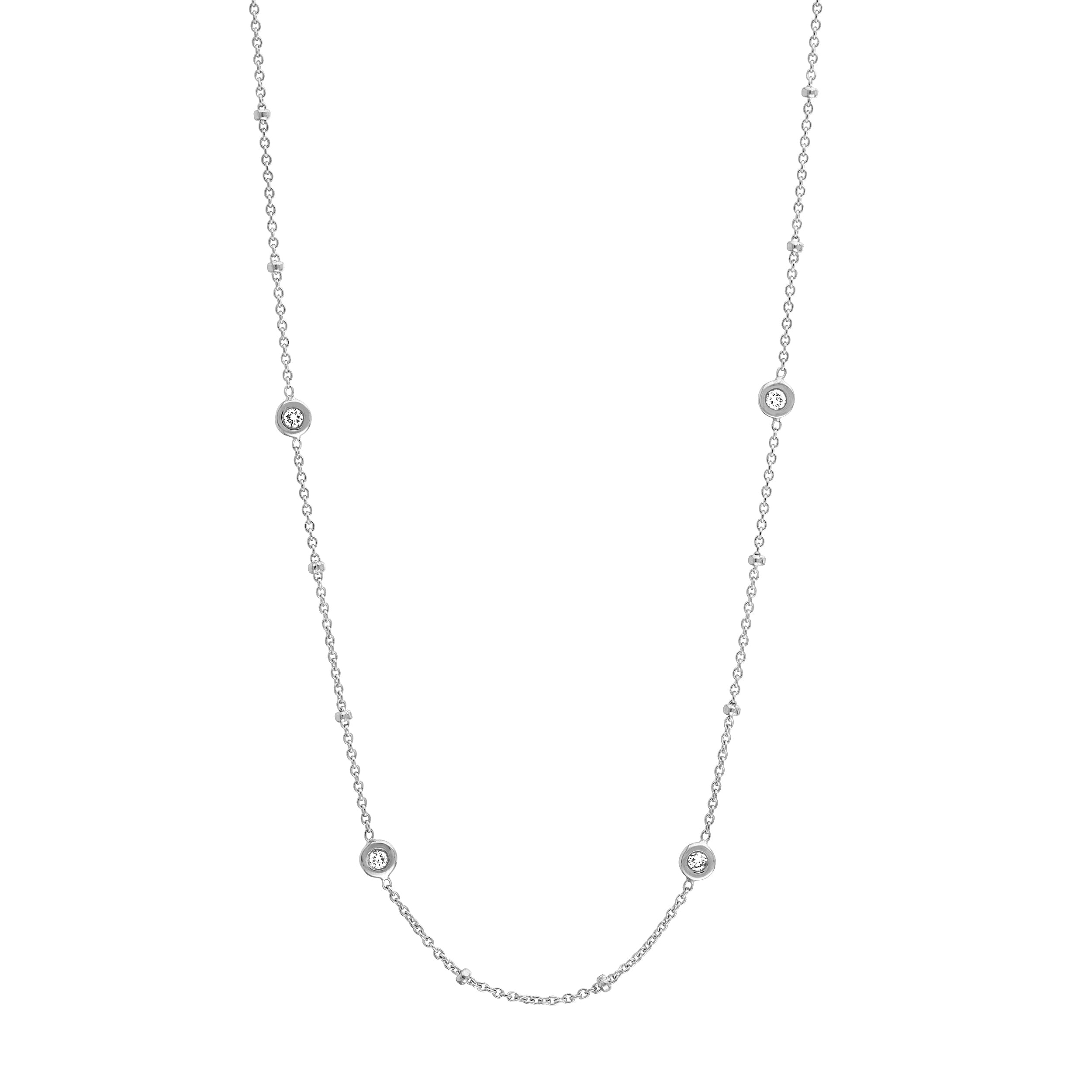 20" DIAMONDS BY THE YARD ROUND DIAMOND PENDANT NECKLACE | 14K WHITE GOLD | MF033557-14B - Brownlee Jewelers
