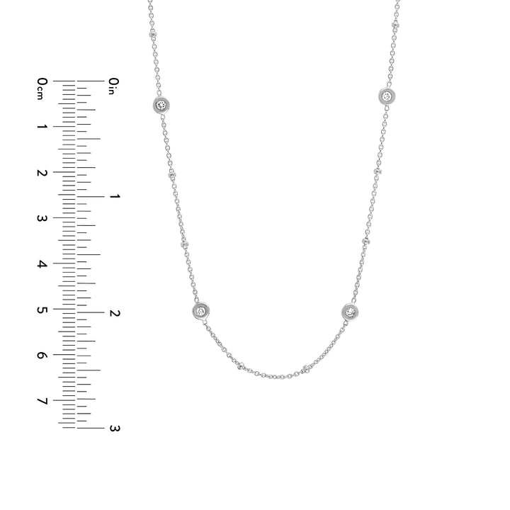 20" DIAMONDS BY THE YARD ROUND DIAMOND PENDANT NECKLACE | 14K WHITE GOLD | MF033557-14B - Brownlee Jewelers
