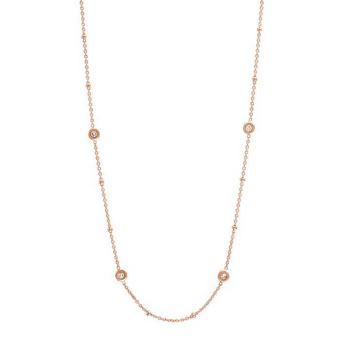 20" DIAMONDS BY THE YARD ROUND DIAMOND PENDANT NECKLACE | 14K ROSE GOLD | MF033557-14K - Brownlee Jewelers