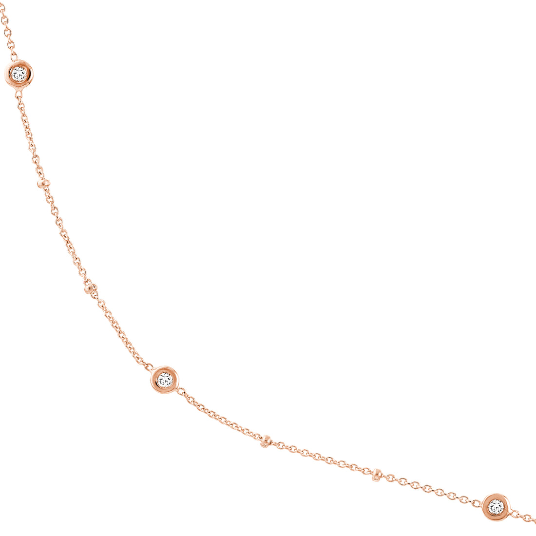 20" DIAMONDS BY THE YARD ROUND DIAMOND PENDANT NECKLACE | 14K ROSE GOLD | MF033557-14K - Brownlee Jewelers