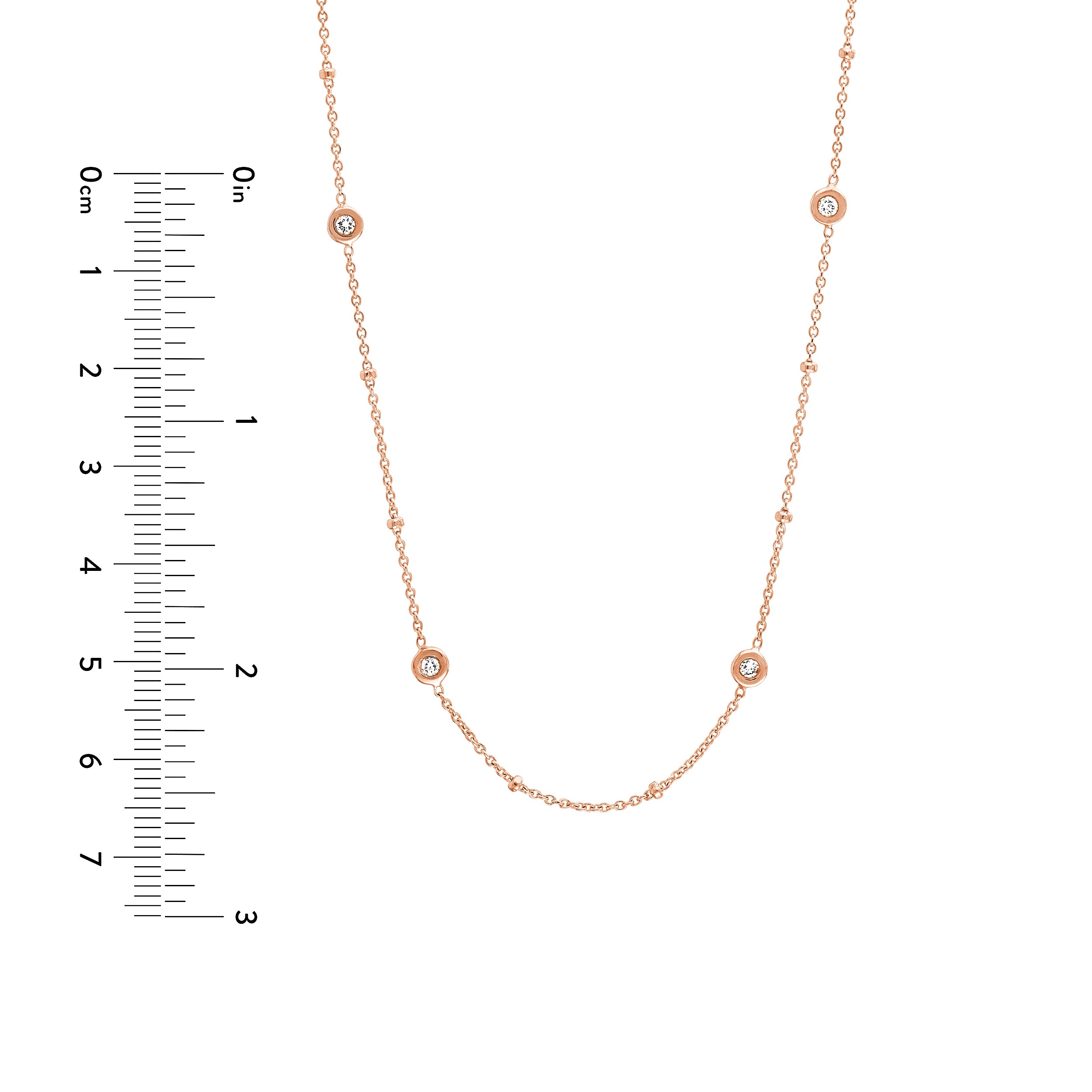 20" DIAMONDS BY THE YARD ROUND DIAMOND PENDANT NECKLACE | 14K ROSE GOLD | MF033557-14K - Brownlee Jewelers