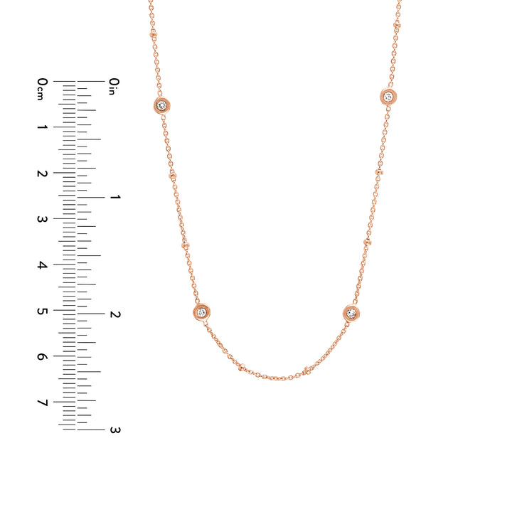 20" DIAMONDS BY THE YARD ROUND DIAMOND PENDANT NECKLACE | 14K ROSE GOLD | MF033557-14K - Brownlee Jewelers