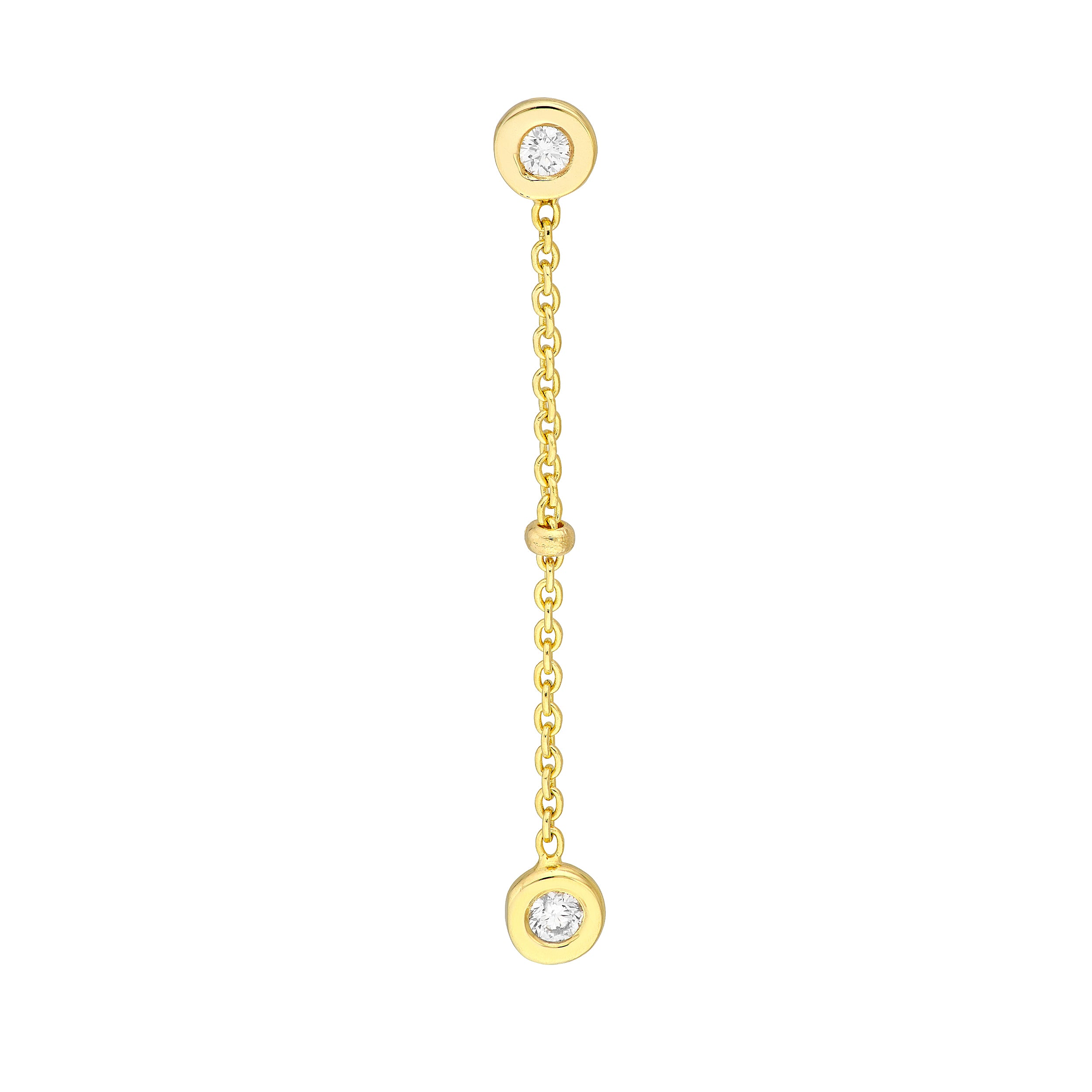 ROUND DROP DIAMOND DROP EARRINGS | 14K YELLOW GOLD | MF033559-14Y - Brownlee Jewelers