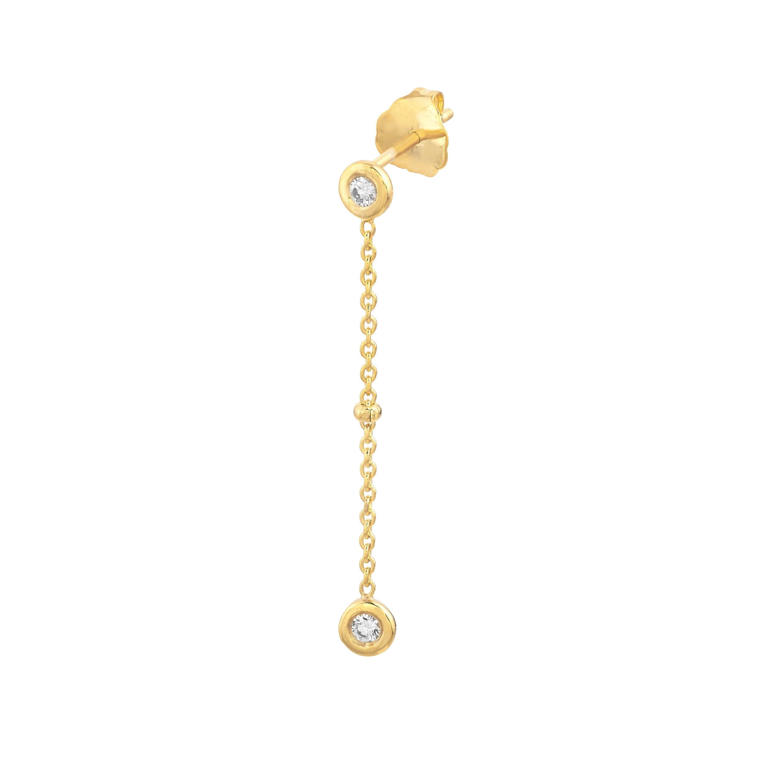 ROUND DROP DIAMOND DROP EARRINGS | 14K YELLOW GOLD | MF033559-14Y - Brownlee Jewelers