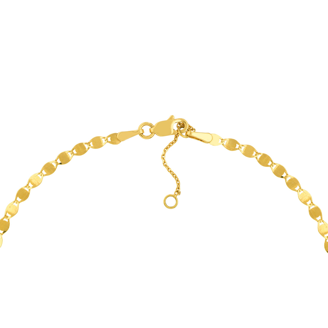 10" 2.7MM ADJUSTABLE VALENTINO CHAIN ANKLET | 14K YELLOW GOLD | MF033631-14Y - Brownlee Jewelers