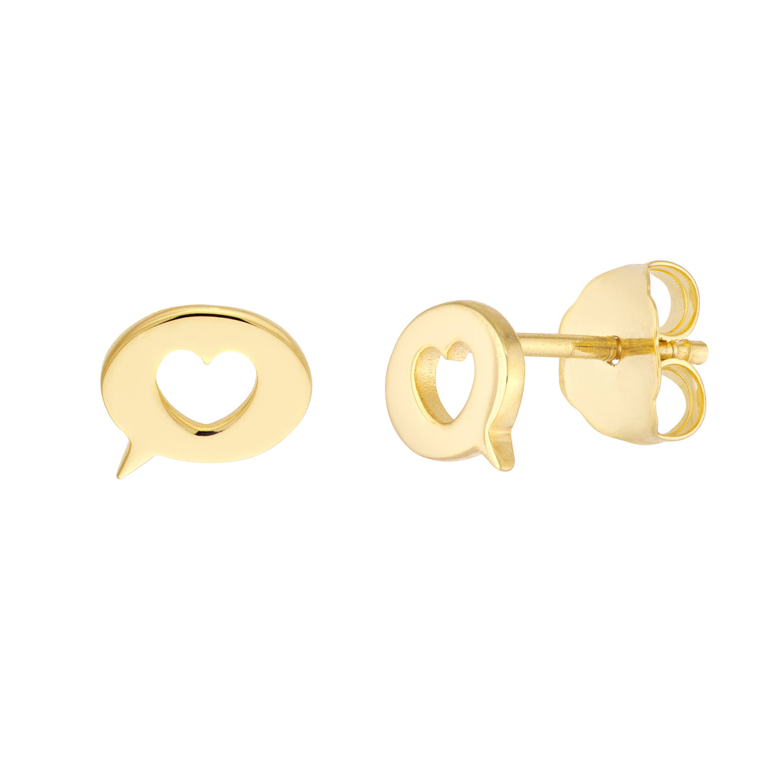 HEART STUD EARRINGS | 14K YELLOW GOLD | MF033750-14Y - Brownlee Jewelers