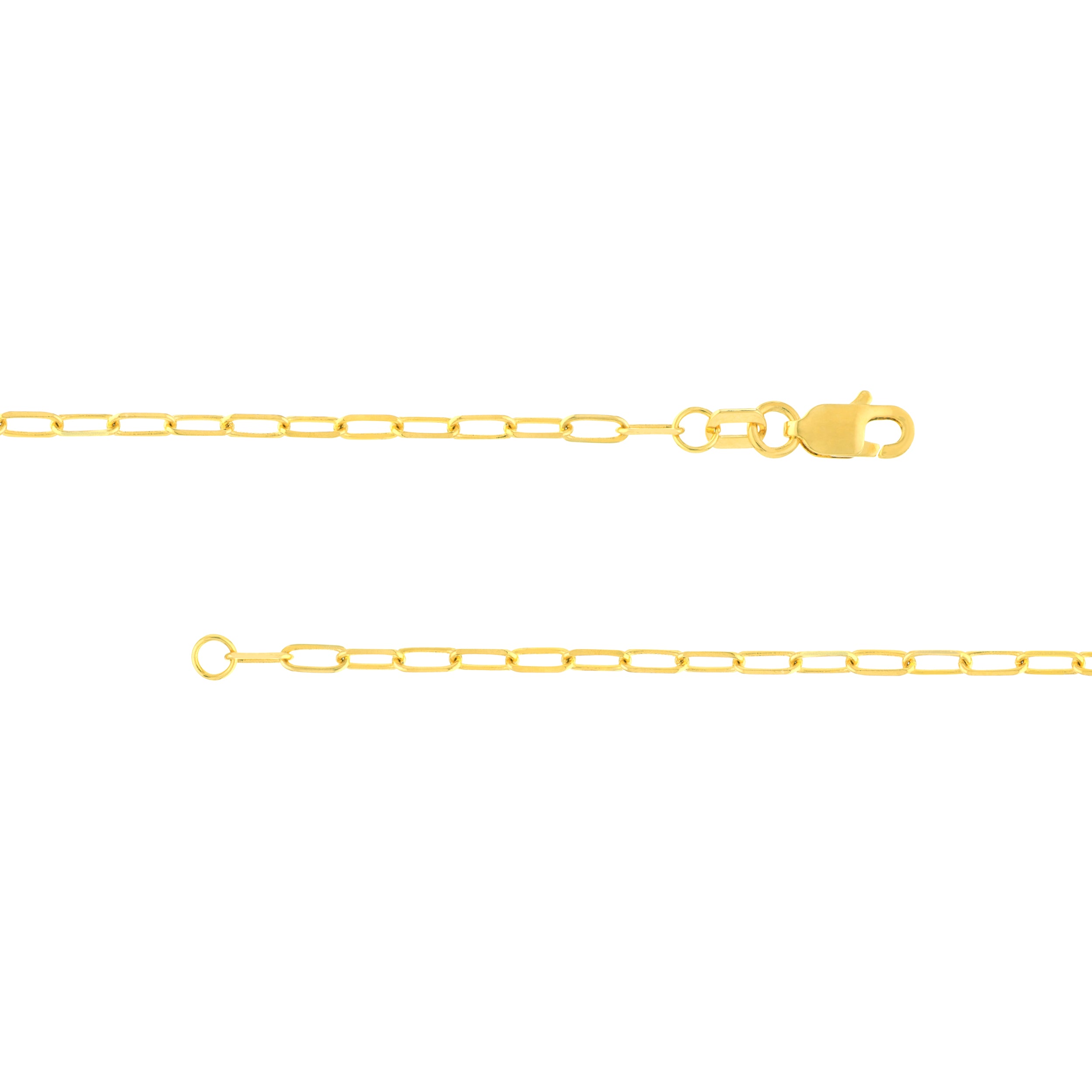 6" ENGRAVABLE BAR ID PAPERCLIP CHAIN BRACELET | 14K YELLOW GOLD | MF034914-14Y - Brownlee Jewelers