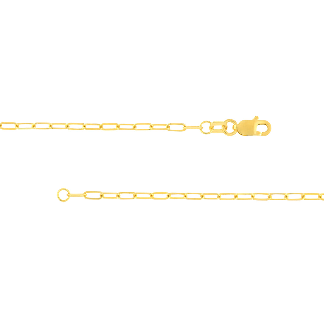 6" ENGRAVABLE BAR ID PAPERCLIP CHAIN BRACELET | 14K YELLOW GOLD | MF034914-14Y - Brownlee Jewelers