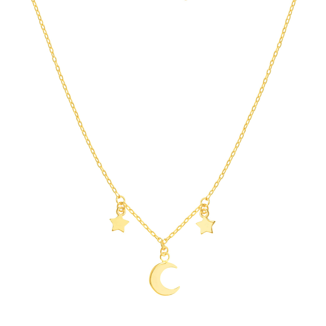 18" MOON DROP NECKLACE | 14K YELLOW GOLD | MF034966-14Y - Brownlee Jewelers