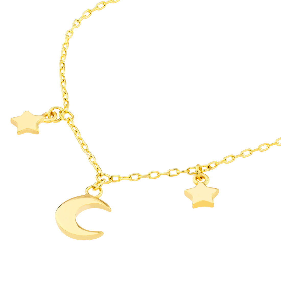 18" MOON DROP NECKLACE | 14K YELLOW GOLD | MF034966-14Y - Brownlee Jewelers