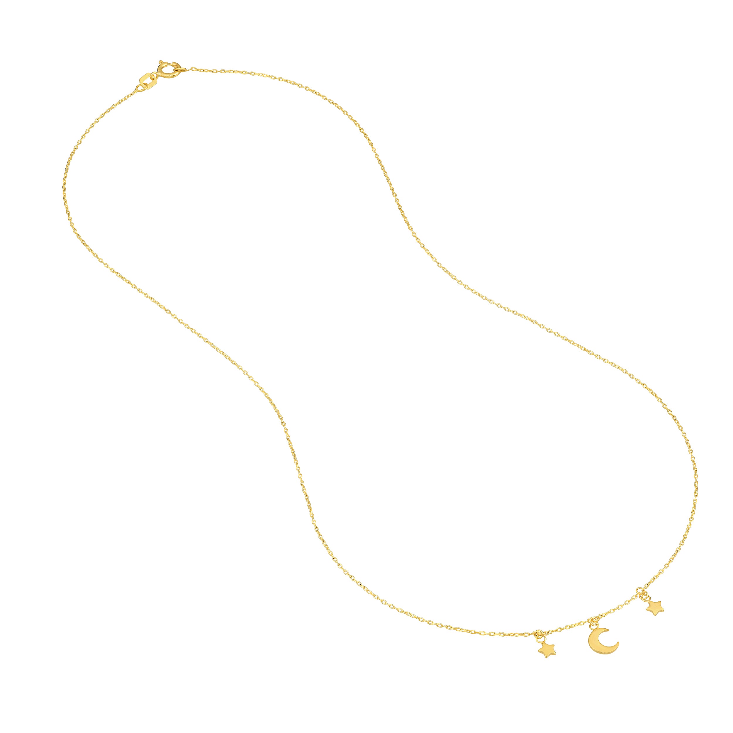 18" MOON DROP NECKLACE | 14K YELLOW GOLD | MF034966-14Y - Brownlee Jewelers