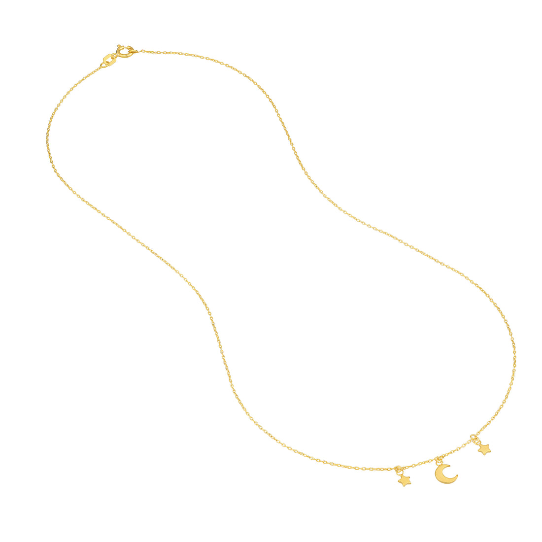 18" MOON DROP NECKLACE | 14K YELLOW GOLD | MF034966-14Y - Brownlee Jewelers
