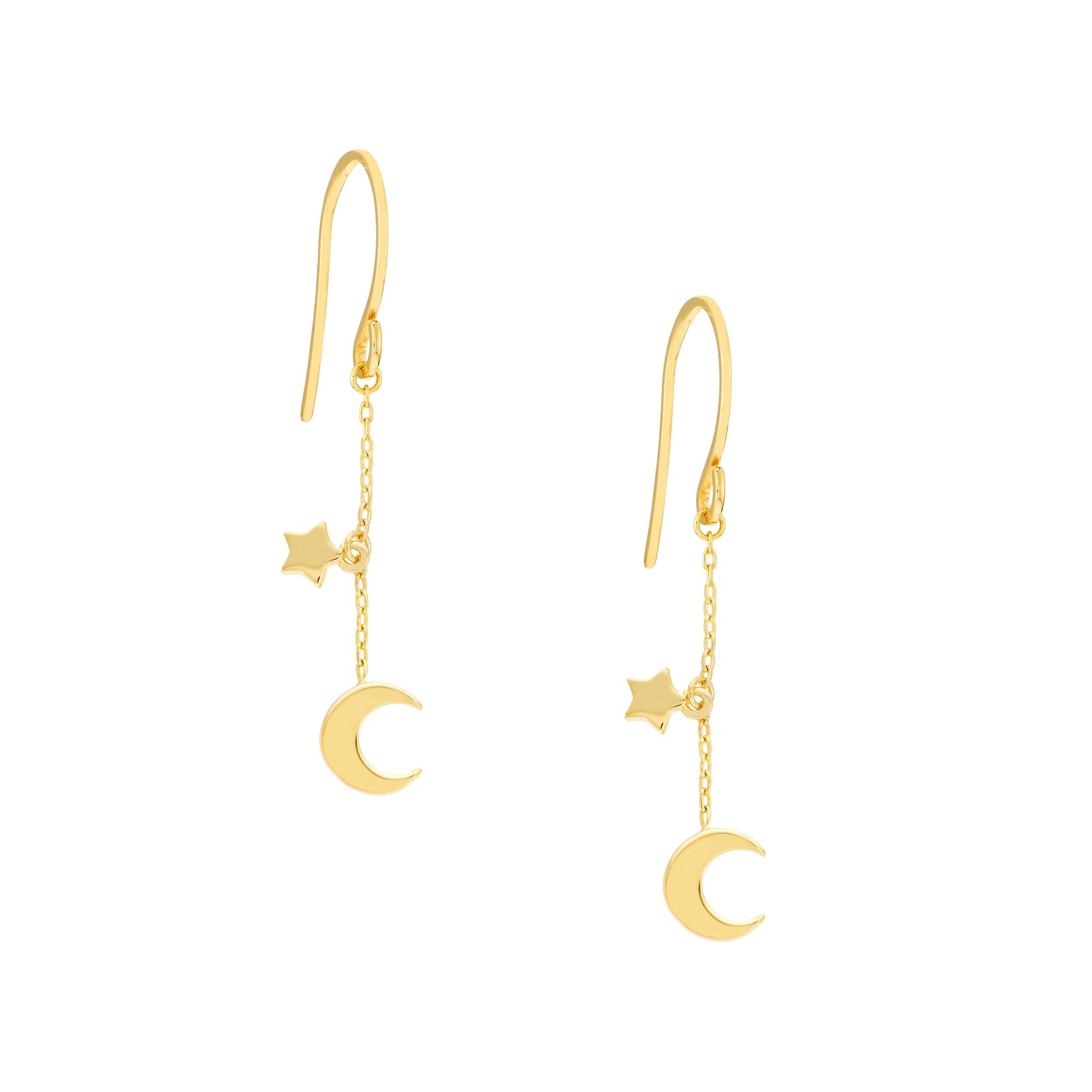 HALF MOON EARRINGS | 14K YELLOW GOLD | MF034967-14Y - Brownlee Jewelers
