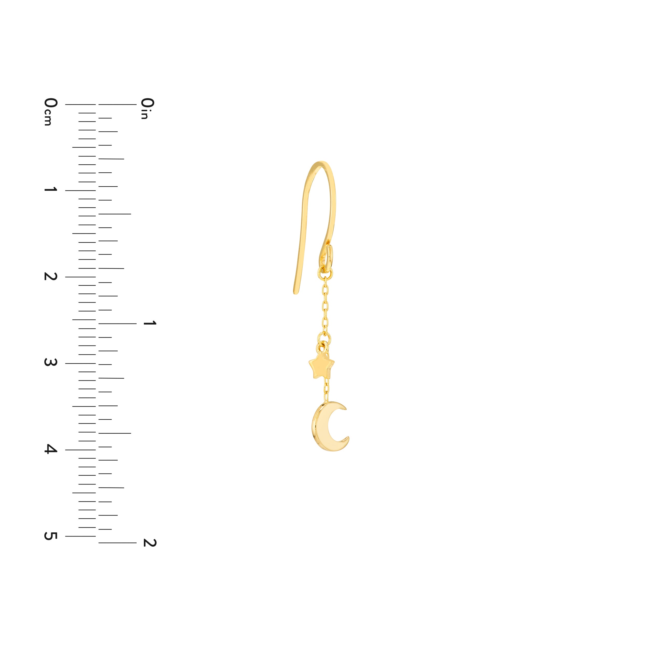 HALF MOON EARRINGS | 14K YELLOW GOLD | MF034967-14Y - Brownlee Jewelers