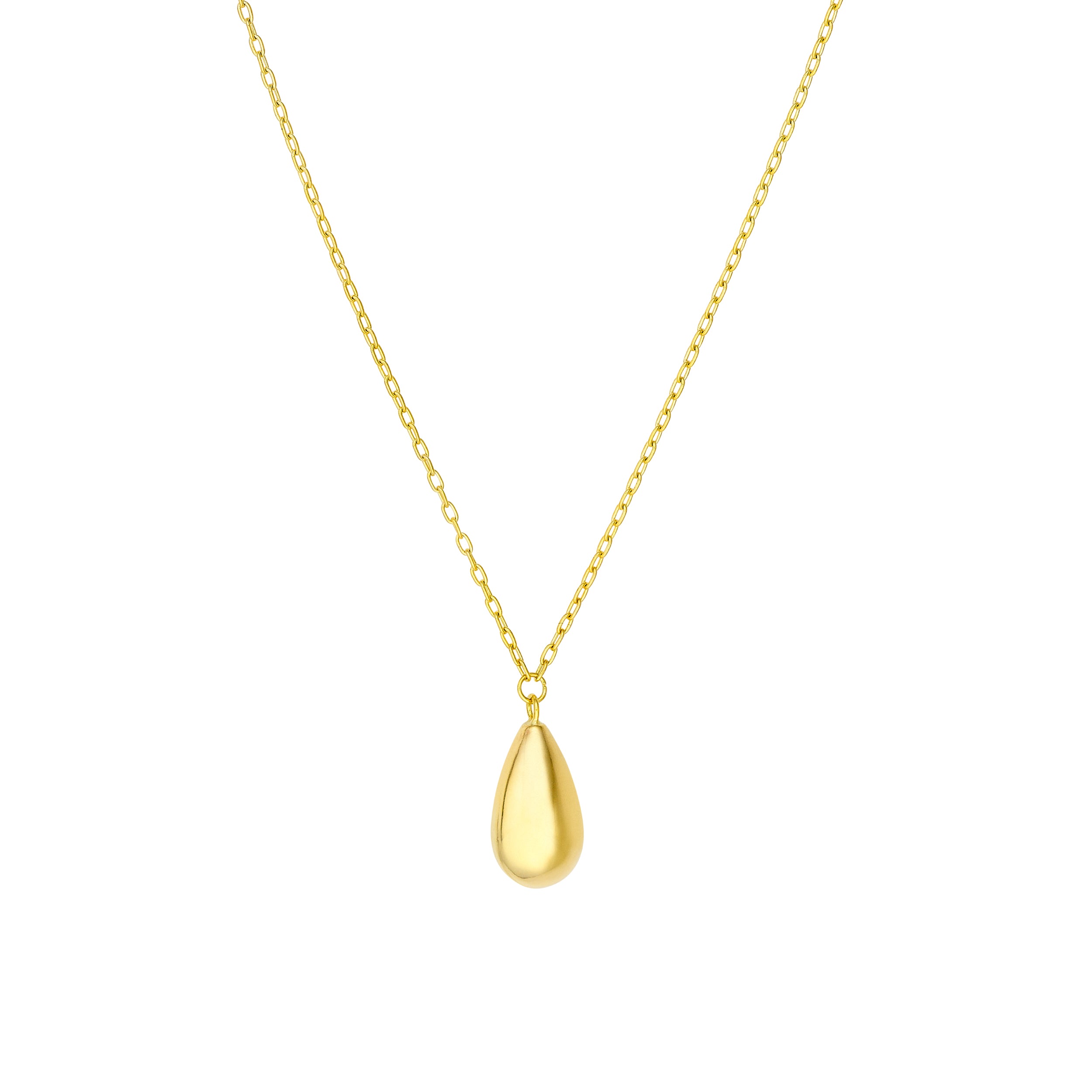18" TEARDROP NECKLACE | 14K YELLOW GOLD | MF035054-14Y - Brownlee Jewelers