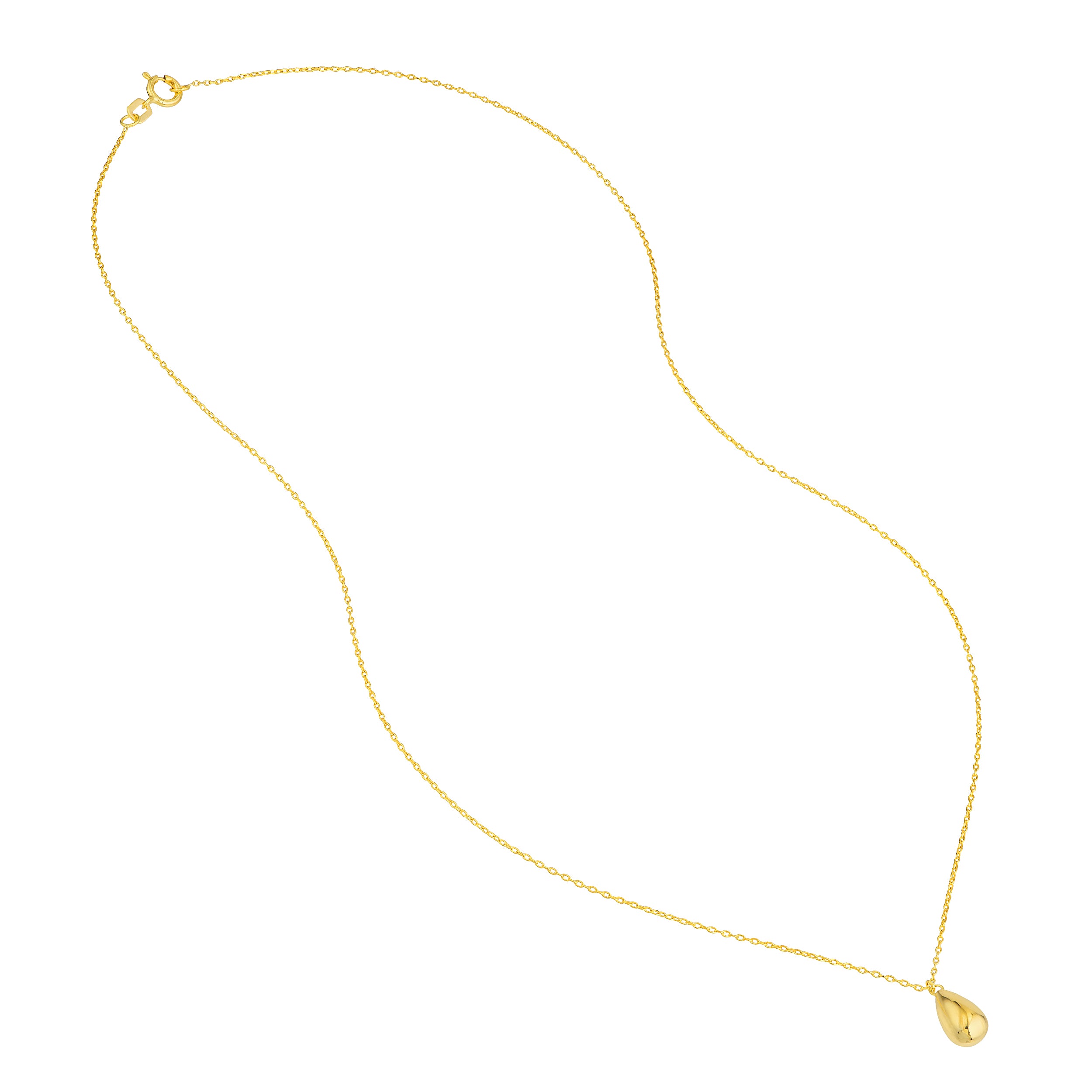 18" TEARDROP NECKLACE | 14K YELLOW GOLD | MF035054-14Y - Brownlee Jewelers