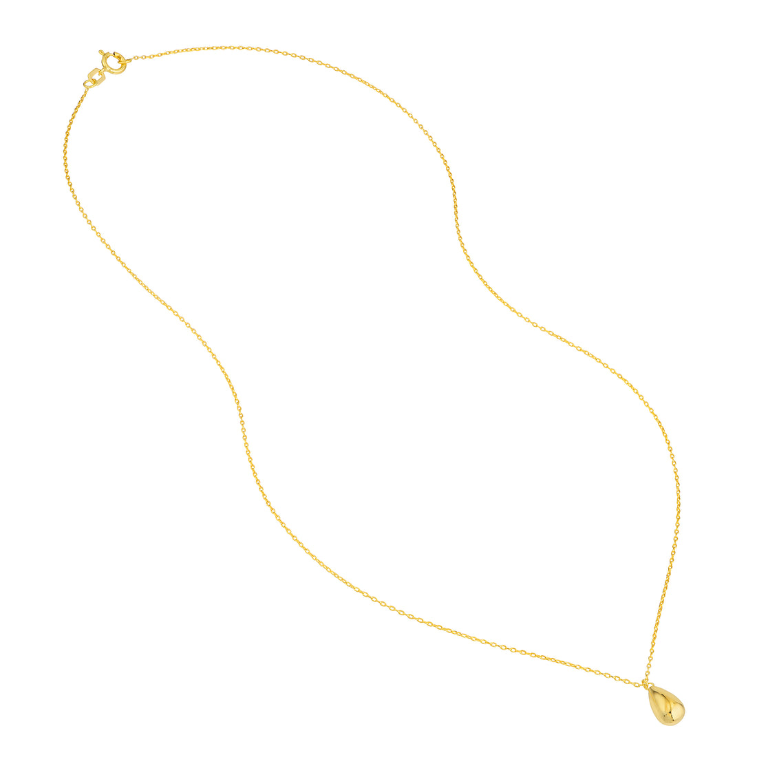 18" TEARDROP NECKLACE | 14K YELLOW GOLD | MF035054-14Y - Brownlee Jewelers