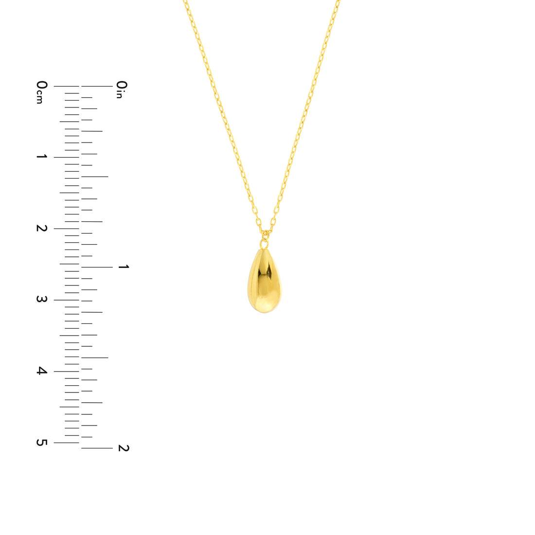 18" TEARDROP NECKLACE | 14K YELLOW GOLD | MF035054-14Y - Brownlee Jewelers