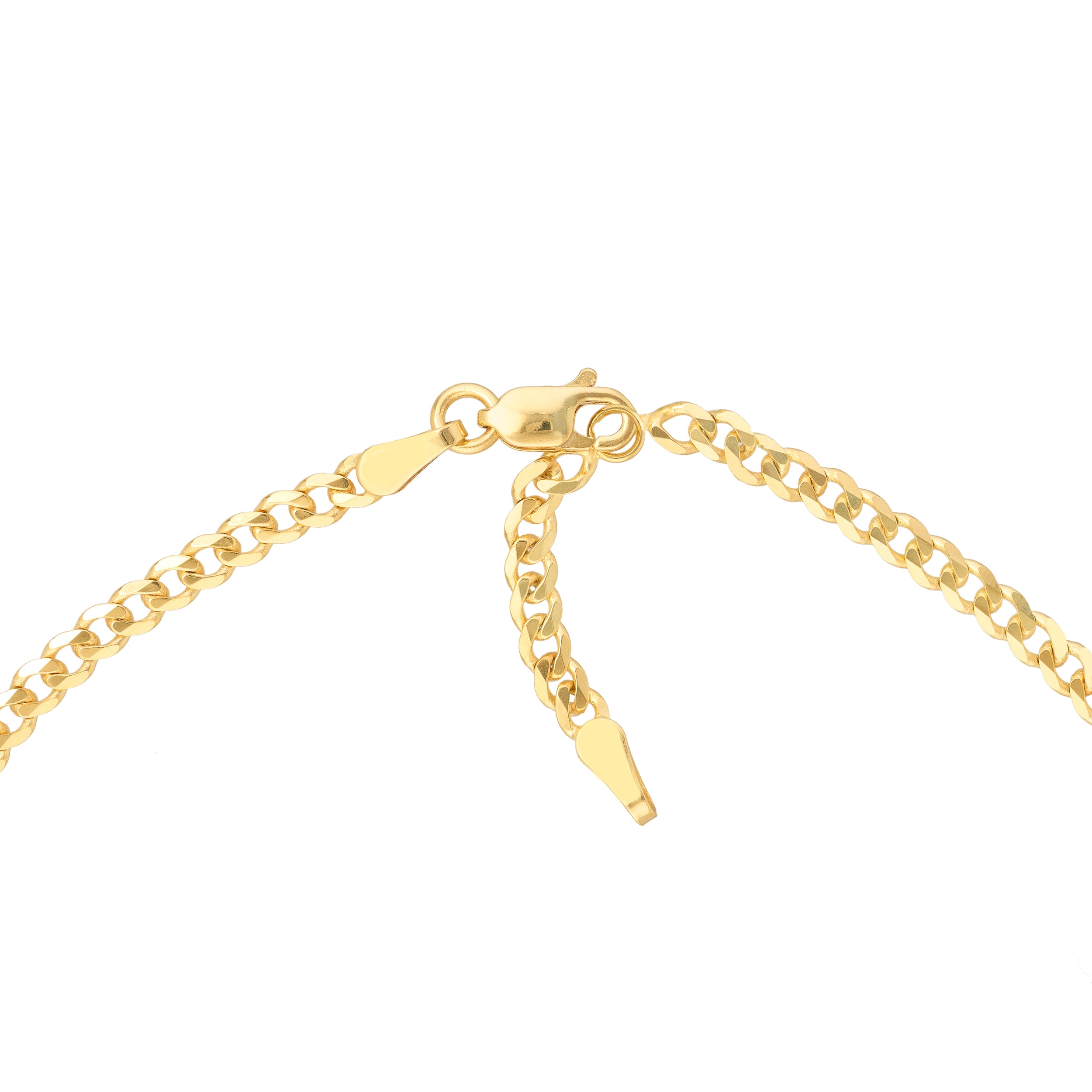 10" ADJUSTABLE VIRGIN MARY CROSS ANKLET | 14K YELLOW GOLD | MF035382-14Y - Brownlee Jewelers