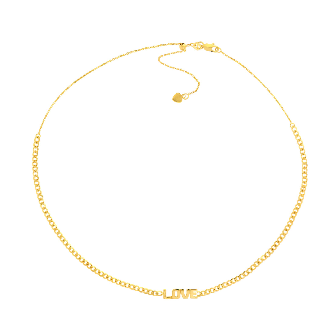 17" ADJUSTABLE LOVE PENDANT NECKLACE | 14K YELLOW GOLD | MF035446-14Y - Brownlee Jewelers