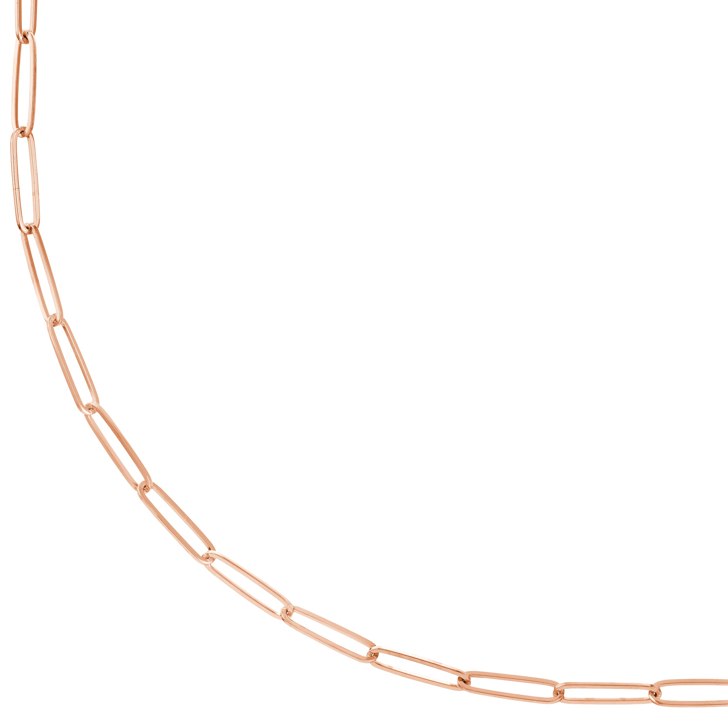 18" 2.6MM PAPERCLIP CHAIN NECKLACE | 14K ROSE GOLD | MF035514-14K - Brownlee Jewelers