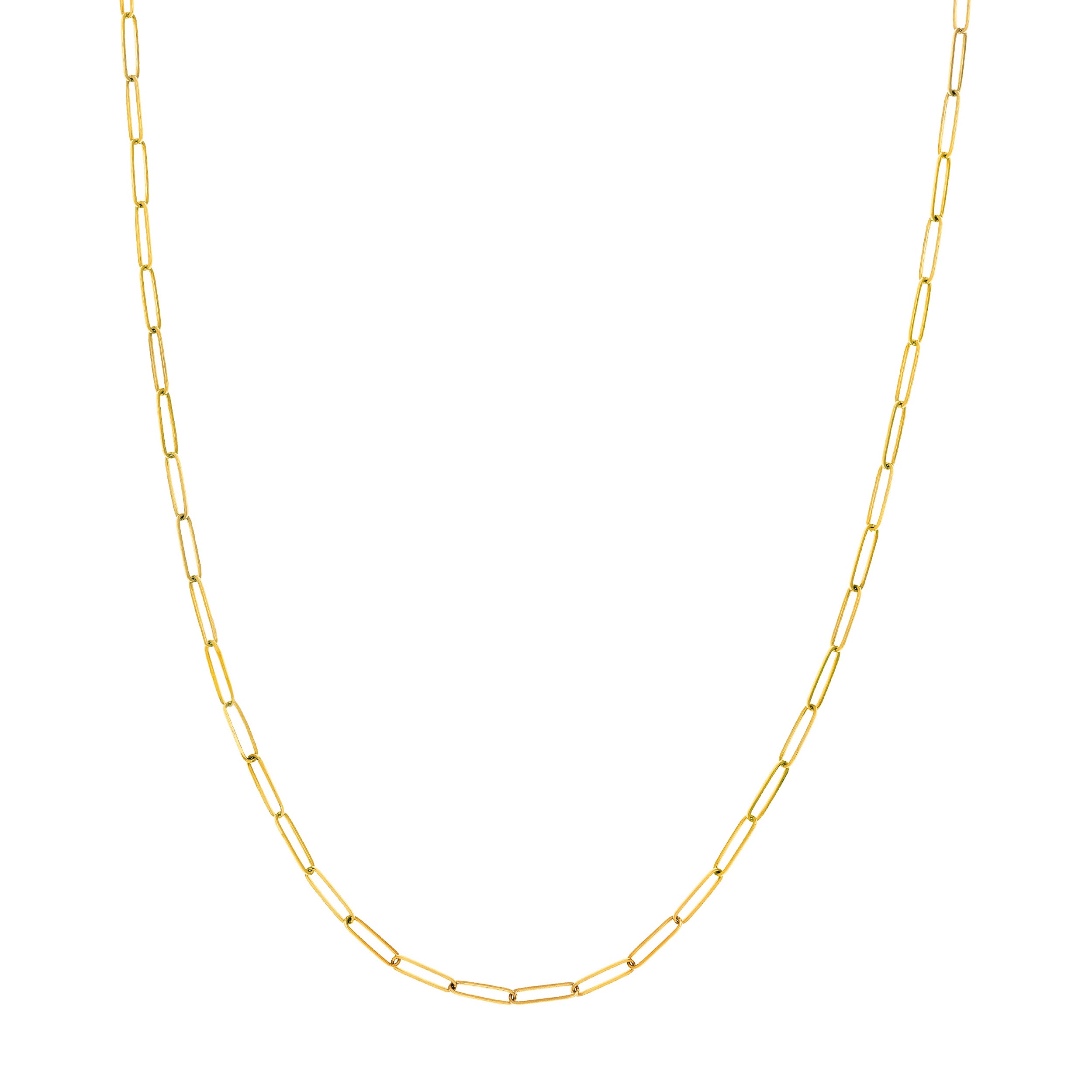 18" 2.6MM PAPERCLIP CHAIN NECKLACE | 14K YELLOW GOLD | MF035514-14Y - Brownlee Jewelers