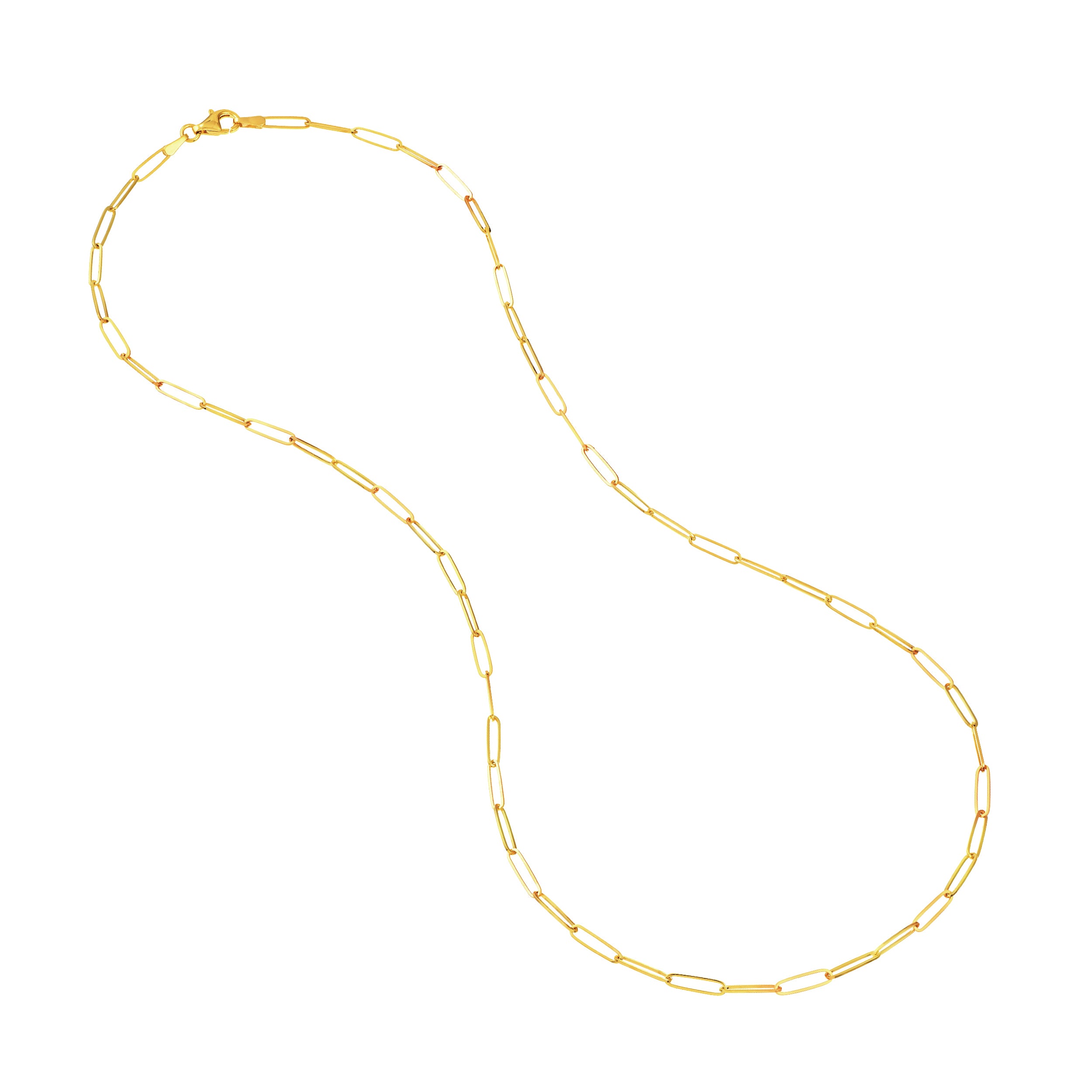 18" 2.6MM PAPERCLIP CHAIN NECKLACE | 14K YELLOW GOLD | MF035514-14Y - Brownlee Jewelers