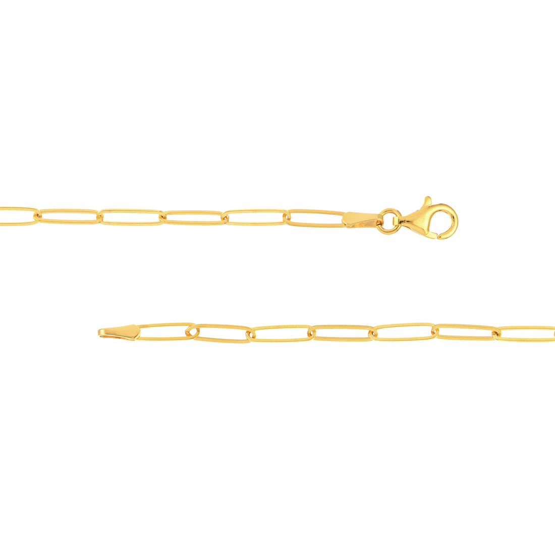 18" 2.6MM PAPERCLIP CHAIN NECKLACE | 14K YELLOW GOLD | MF035514-14Y - Brownlee Jewelers