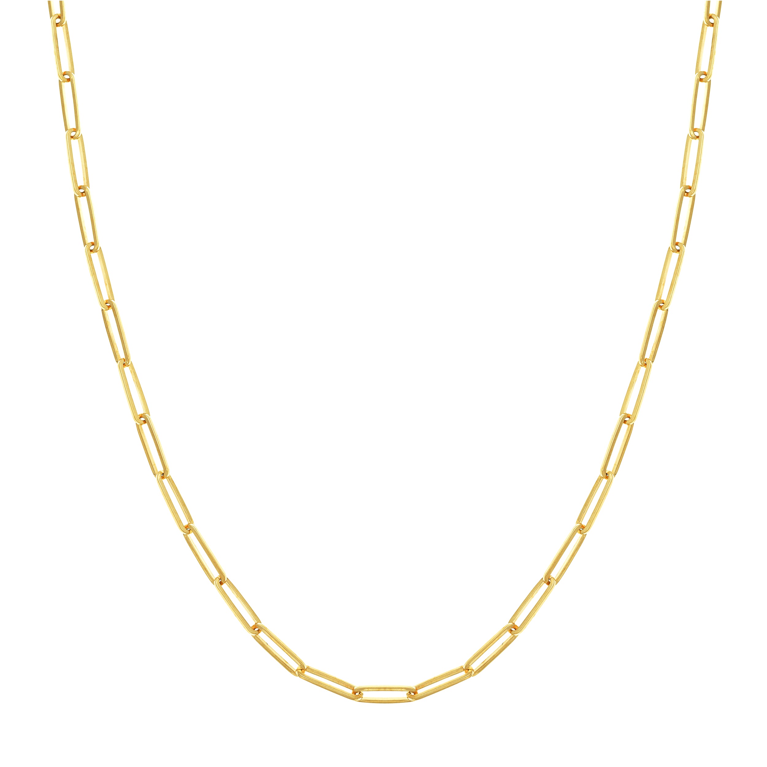 20" 3.95MM PAPERCLIP CHAIN NECKLACE | 14K YELLOW GOLD | MF035517-14Y - Brownlee Jewelers