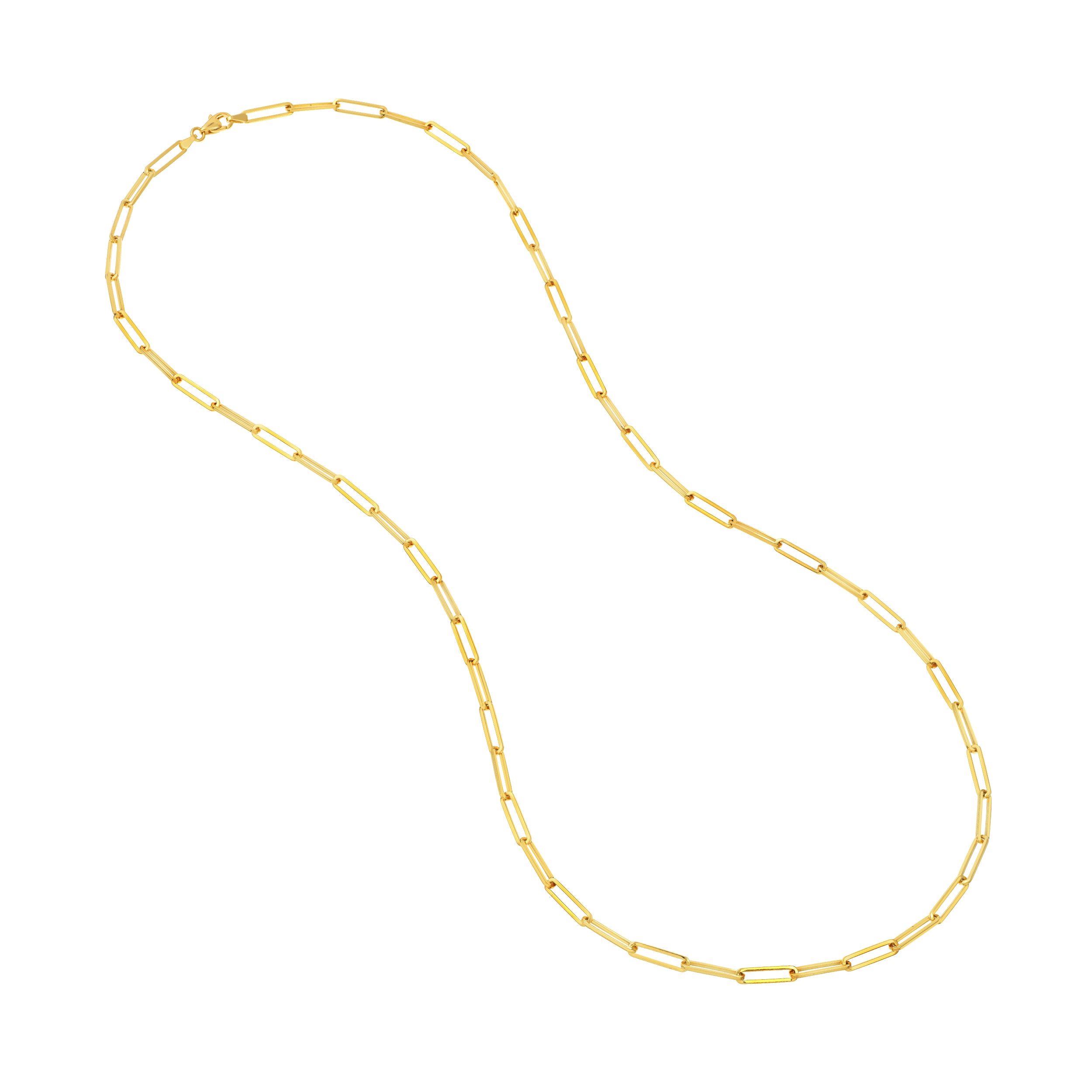 20" 3.95MM PAPERCLIP CHAIN NECKLACE | 14K YELLOW GOLD | MF035517-14Y - Brownlee Jewelers
