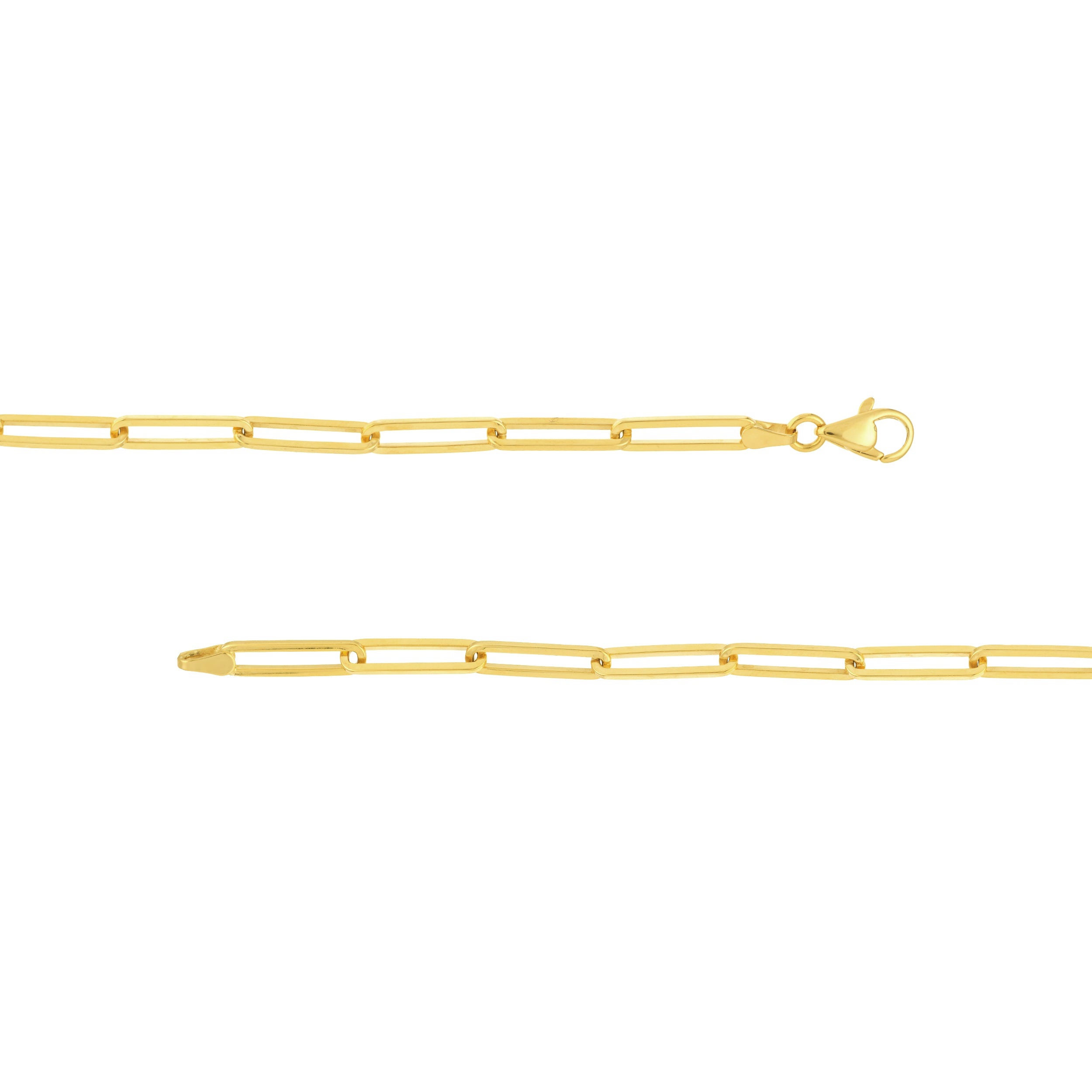20" 3.95MM PAPERCLIP CHAIN NECKLACE | 14K YELLOW GOLD | MF035517-14Y - Brownlee Jewelers