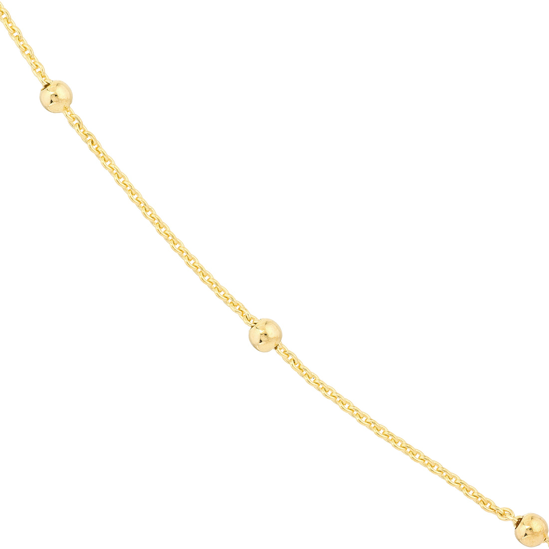 18" 2MM ADJUSTABLE BEAD CHAIN NECKLACE | 14K YELLOW GOLD | MF035597-14Y - Brownlee Jewelers