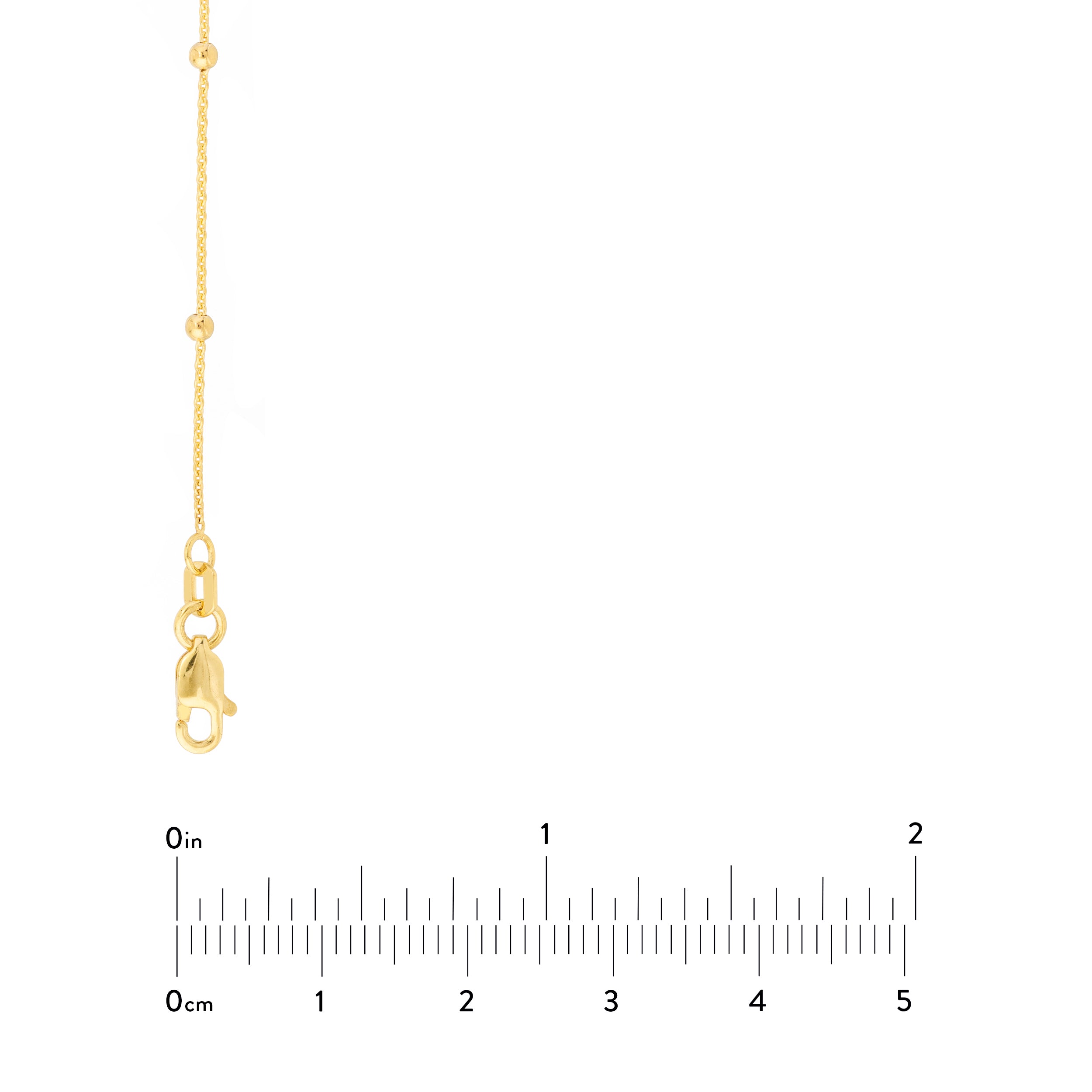 18" 2MM ADJUSTABLE BEAD CHAIN NECKLACE | 14K YELLOW GOLD | MF035597-14Y - Brownlee Jewelers