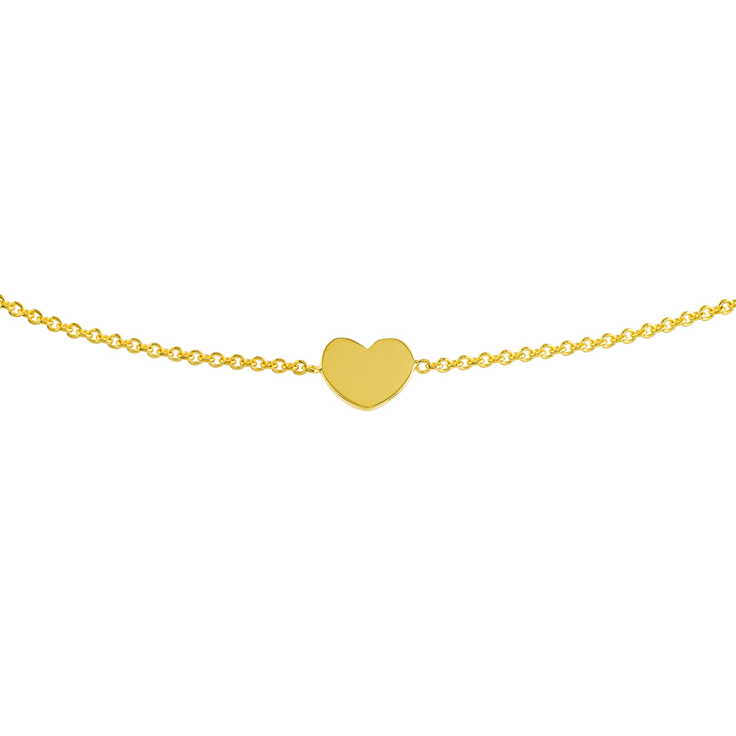 9.5" ADJUSTABLE HEART BRACELET | 14K YELLOW GOLD | MF035600-14Y - Brownlee Jewelers
