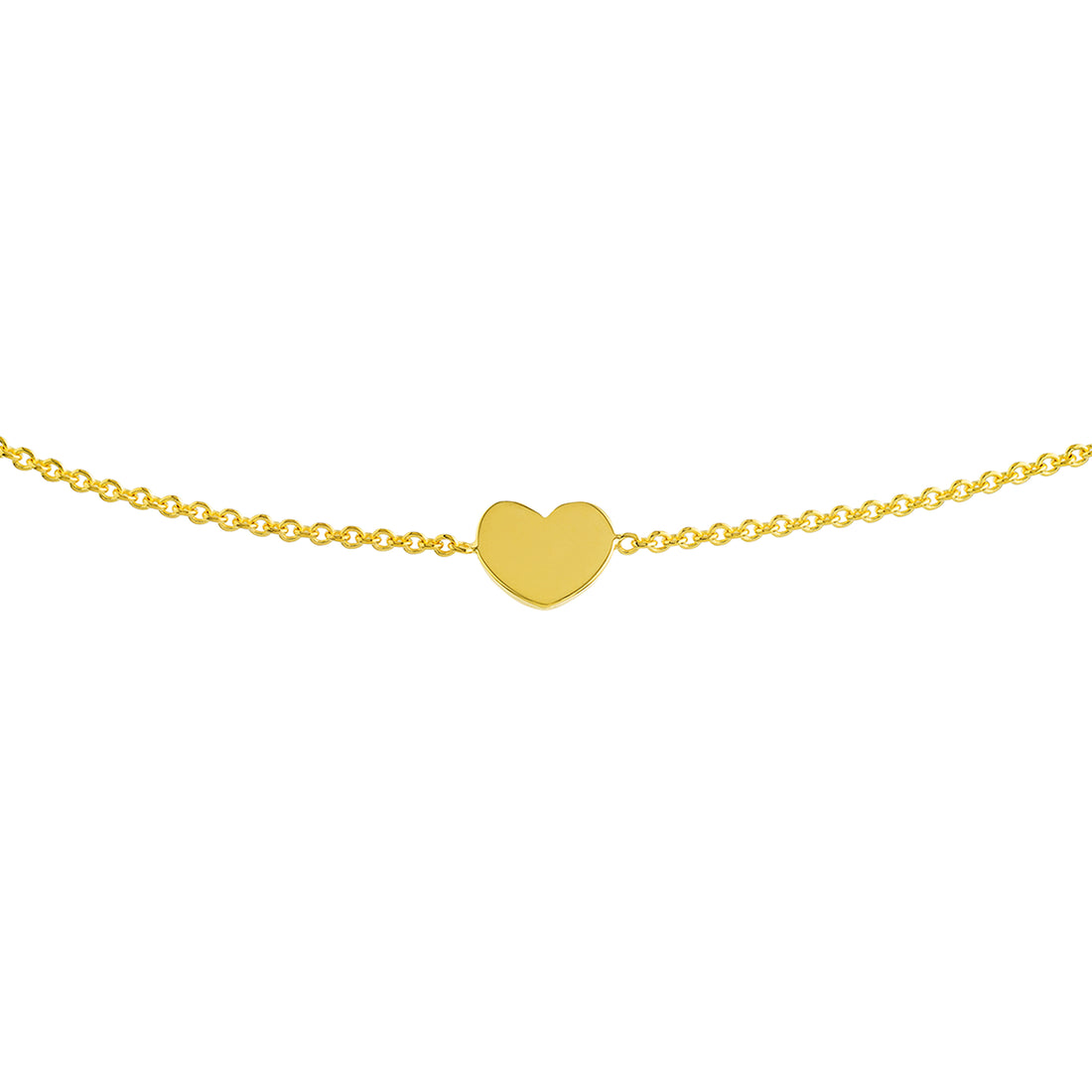 9.5" ADJUSTABLE HEART BRACELET | 14K YELLOW GOLD | MF035600-14Y - Brownlee Jewelers