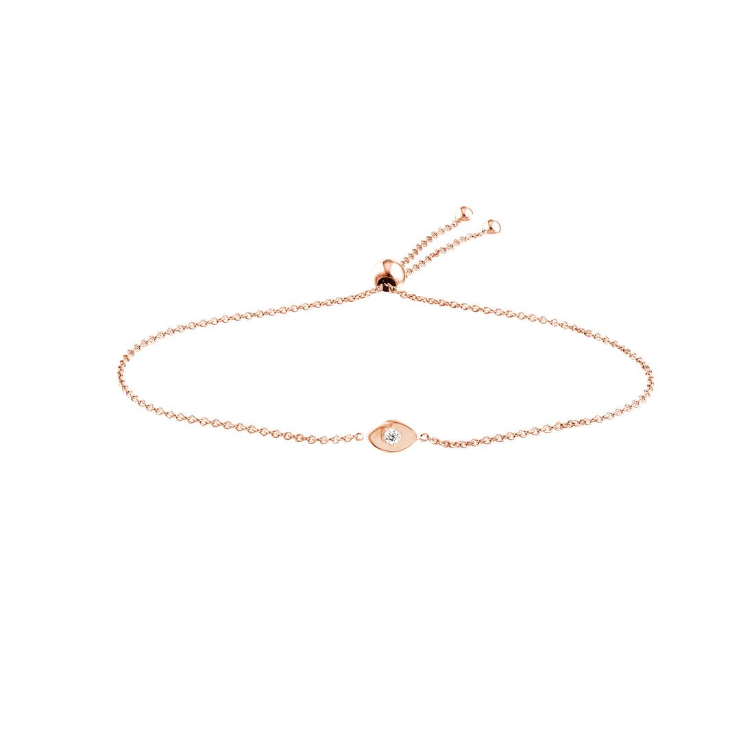 9.5" EVIL EYE BRACELET | 14K ROSE GOLD | MF035747-14K - Brownlee Jewelers