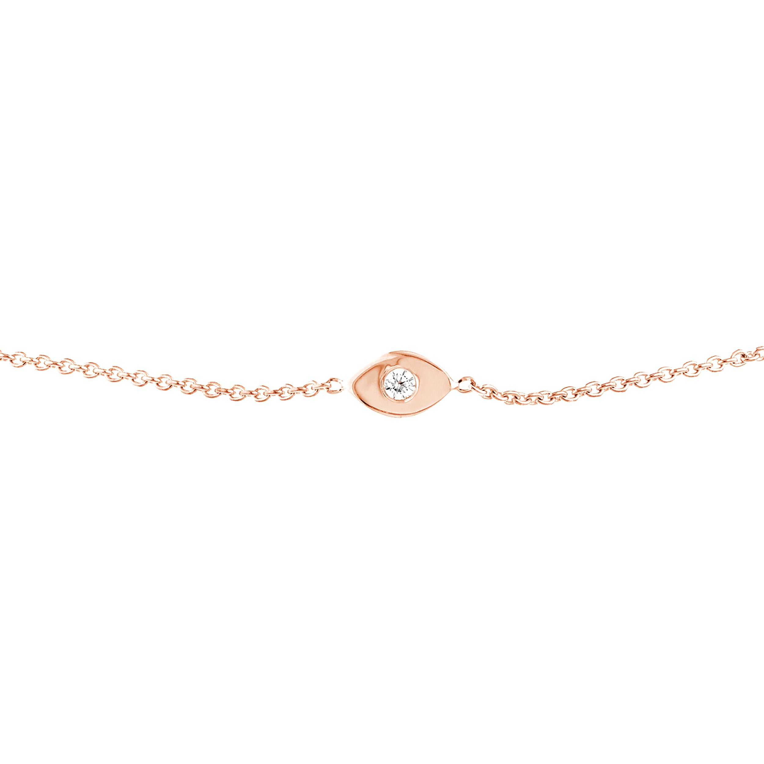 9.5" EVIL EYE BRACELET | 14K ROSE GOLD | MF035747-14K - Brownlee Jewelers