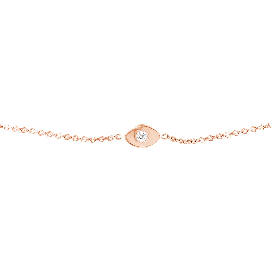 9.5" EVIL EYE BRACELET | 14K ROSE GOLD | MF035747-14K - Brownlee Jewelers