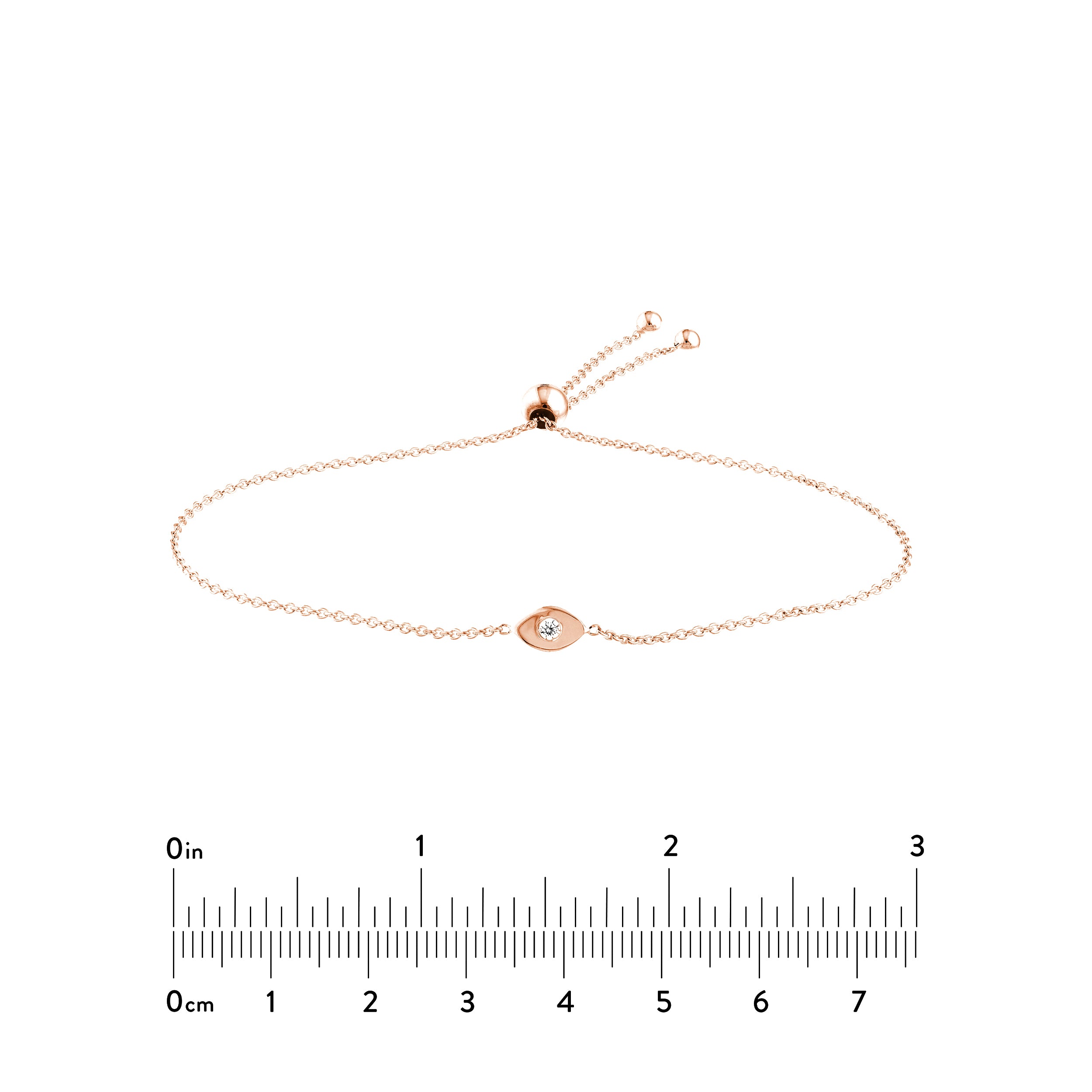9.5" EVIL EYE BRACELET | 14K ROSE GOLD | MF035747-14K - Brownlee Jewelers