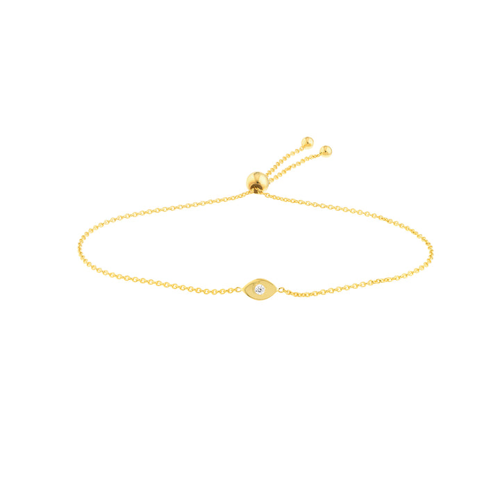 9.5" EVIL EYE DIAMOND BRACELET | 14K YELLOW GOLD | MF035747-14Y - Brownlee Jewelers