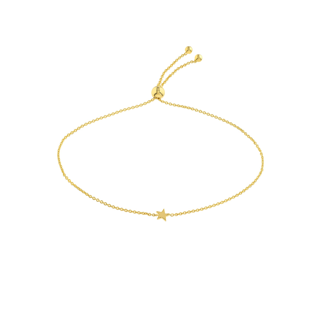 9.5" ADJUSTABLE STAR BRACELET | 14K YELLOW GOLD | MF035750-14Y - Brownlee Jewelers
