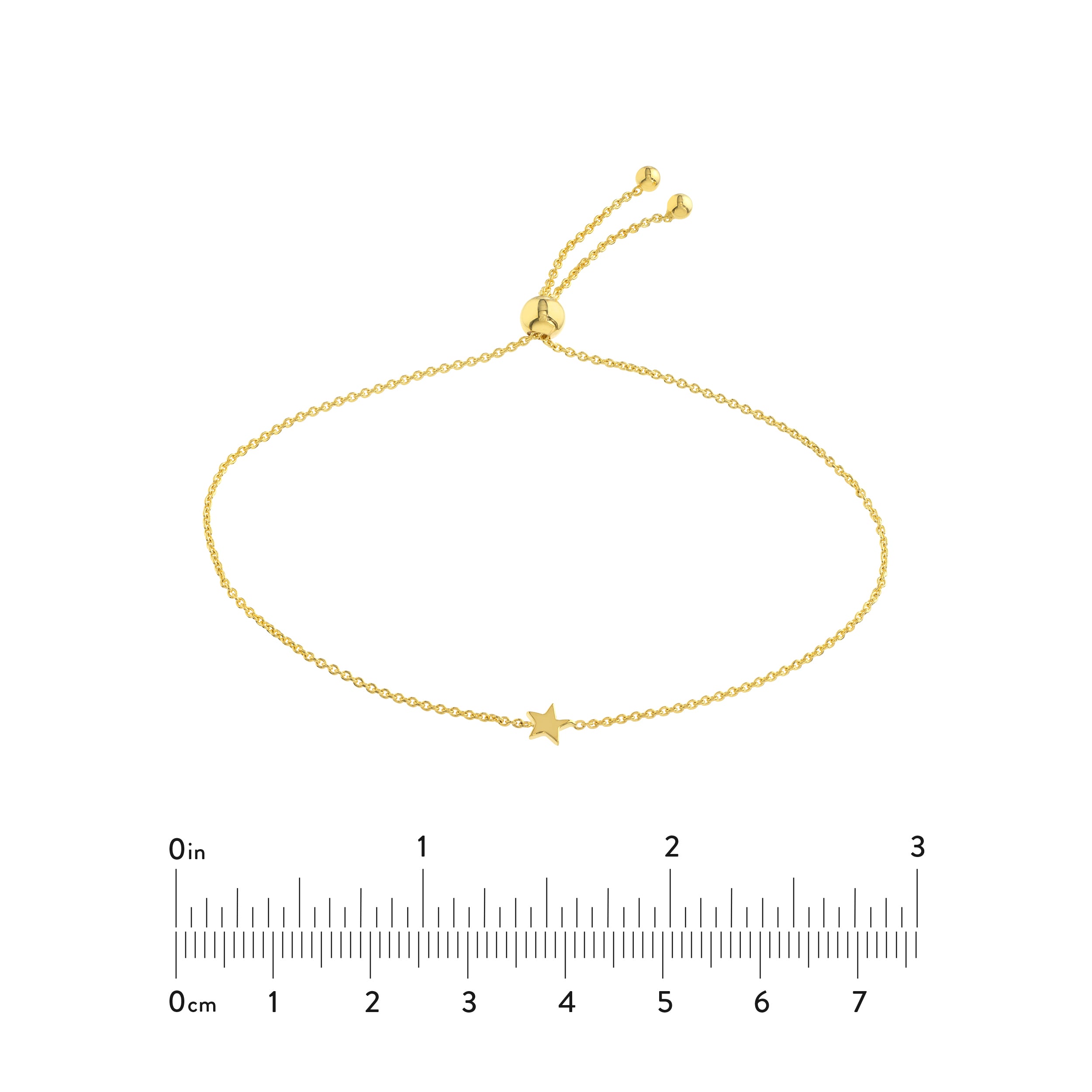 9.5" ADJUSTABLE STAR BRACELET | 14K YELLOW GOLD | MF035750-14Y - Brownlee Jewelers